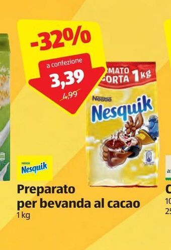 ALDI Nesquik preparato per bevanda al cacao 1 kg offerta