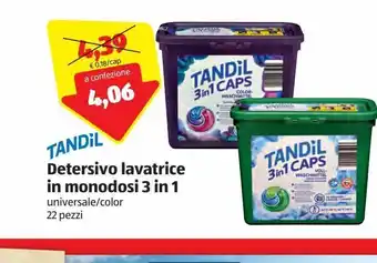 ALDI Tandil detersivo lavatrice in mondosi 3 in 1 22 pezzi offerta