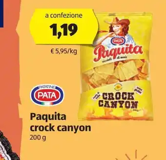 ALDI Patatine pata paquita crack canyon 200 g offerta