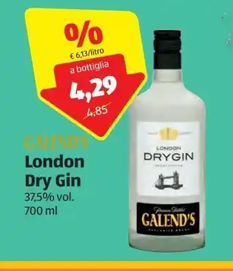 ALDI Galend's london dry gin 700 ml offerta