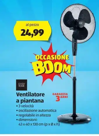 ALDI Ventilatori a piantana easy home offerta
