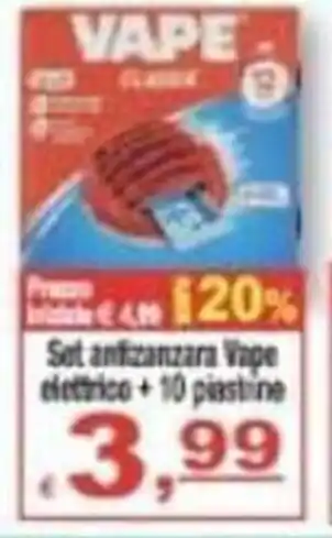 Vape Set antizanzare elettrico + 10 piastrine