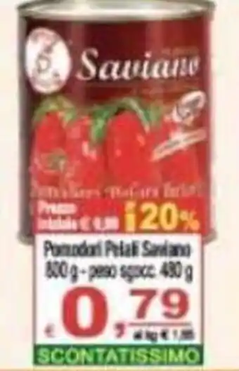 CTS Supermercati Pomodori Pelati Saviano + peso sgocc. offerta