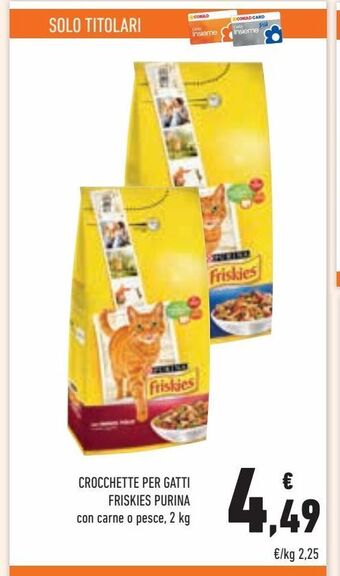 Conad Purina Friskies Crocchette per gatti 2 kg offerta