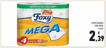 Conad Foxy mega Carta igienica 4 rotoli offerta