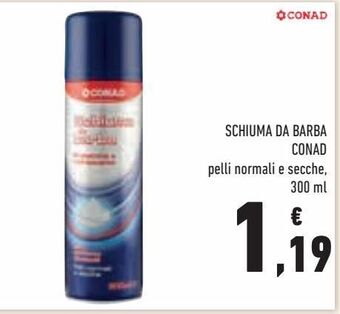 Conad Conad Schiuma da barba 300 ml offerta