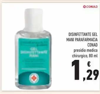 Conad Conad Disinfettante gel mani parafarmacia 80 ml offerta