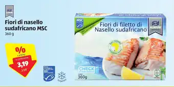 ALDI Almare Fiori di nasello sudafricano MSC 360g offerta