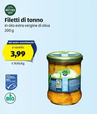 ALDI Natura Felice Filette di tonno 200g offerta