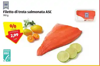 ALDI Almare Filetto di trota salmonata ASC 190g offerta