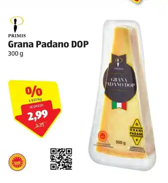ALDI Primis Grana Padano DOP 300g offerta