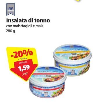 ALDI Almare Insalata di tonno 280g offerta
