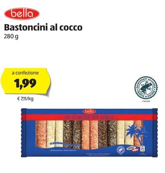 Bella Bastoncini al cocco 280g