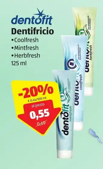 ALDI Dentofit Dentifricio 125ml offerta