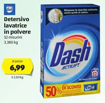 ALDI Dash Detersivo lavatrice in polvere 3,380kg offerta