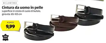 ALDI Bellantare Cintura da uomo in pelle 85-105cm offerta
