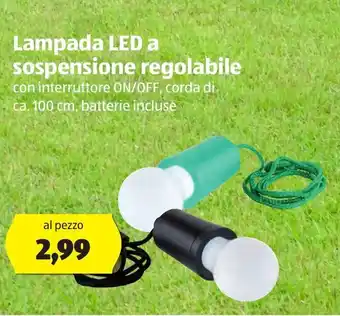 ALDI Lampada LED a sospensione regolabile 100cm offerta