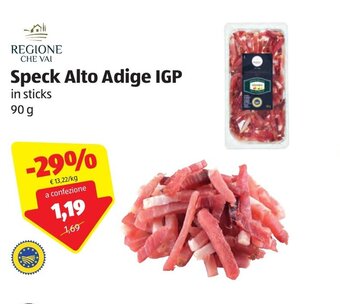 ALDI Regione Che Vai Speck Alto Adige IGP 90g offerta
