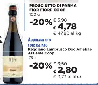 Coop Coop Reggiano Lambrusco Doc Amabile Assieme 75cl offerta