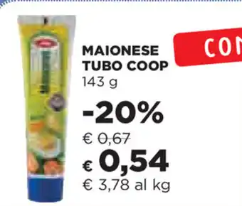 Coop Coop Maionese Tubo 143g offerta