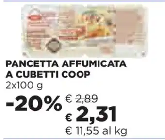 Coop Coop Pancetta Affumicata A Cubetti 2x100g offerta