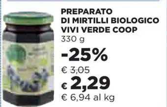 Coop Coop Preparato Di Mirtilli Biologico Vivi Verde 330g offerta