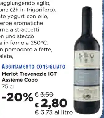 Coop Coop Merlot Trevenezie IGT Assieme 75cl offerta