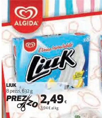 Coop Algida Liuk 8 pezzi 632g offerta