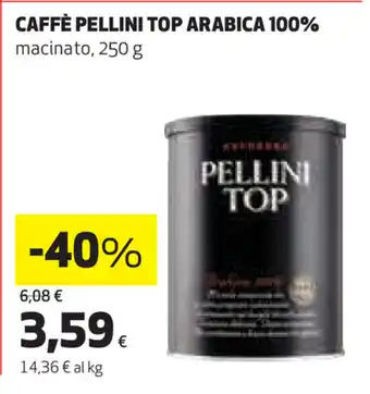 Coop Pellini Top Caffè 100% arabica 250g offerta