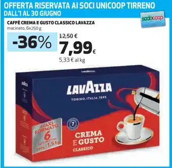 Coop Lavazza Caffè Crema E Gusto Classico 6x250g offerta