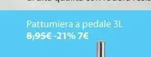 Pattumiera pedale 3l acciaio