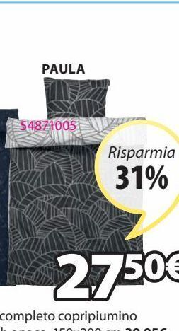 Completo copripiumino in percalle