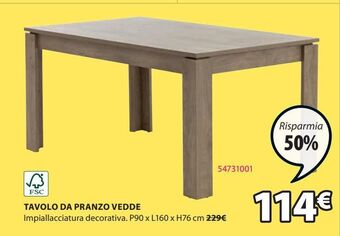 JYSK Tavolo da pranzo offerta