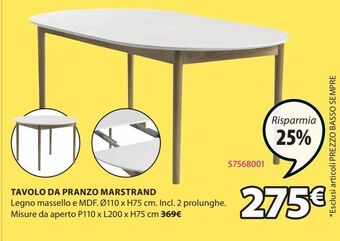 JYSK Tavolo da pranzo offerta
