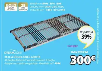 JYSK Rete a doghe gold a30 offerta