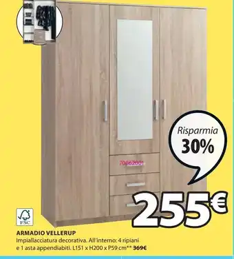 Armadio impiallacciatura decorativa