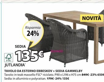 JYSK Sedia offerta