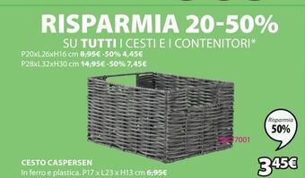 JYSK Cesto in ferro e plastica offerta