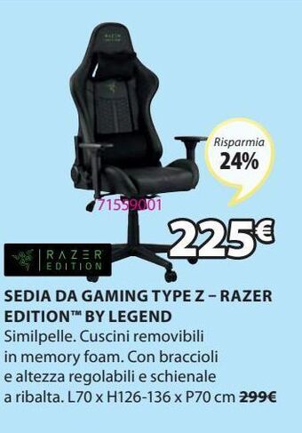 JYSK Sedia da gaming offerta