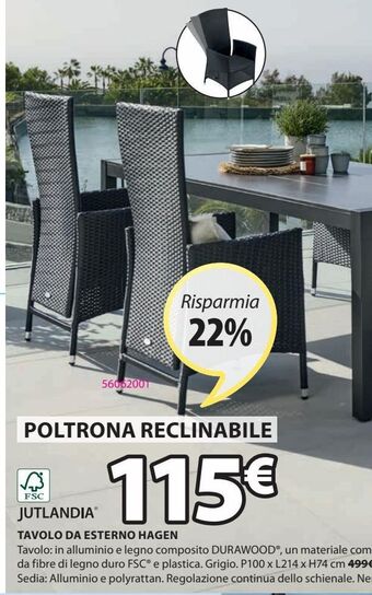 JYSK Poltrona reclinabile offerta