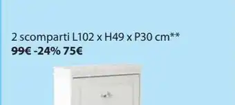 JYSK Scarpiera 2 scomparti offerta