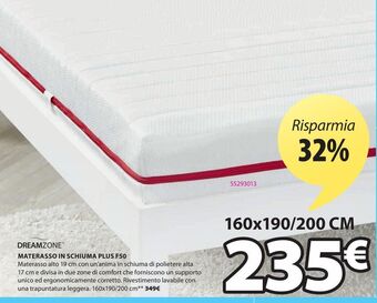 JYSK Materasso in schiuma plus f50 offerta