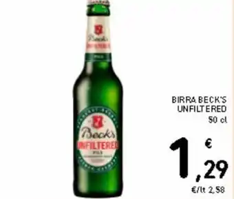 Spazio Conad Beck's Unfiltered birra 50 cl offerta