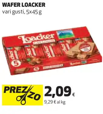 Coop Loacker Wafer 5x45g offerta