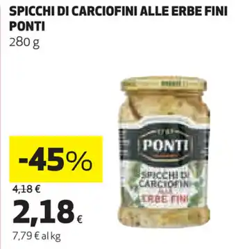 Coop Ponti Spicchi di Carciofini Alle Erbe Fini 280g offerta
