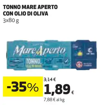 Coop Mare Aperto con Olio di Oliva Tonno 3x80g offerta