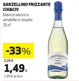 Coop Civ&Civ Garzellino Frizzante 75cl offerta