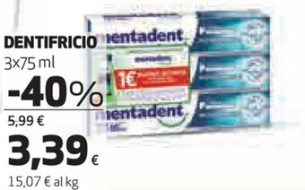 Coop Mentadent Dentifricio 3x75ml offerta
