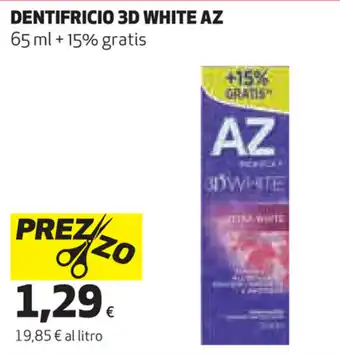 Coop AZ 3D White Dentifricio 65ml+15% gratis offerta