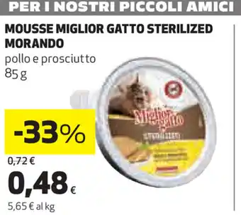 Coop Miglior Gatto Sterilized Morando Mousse 85g offerta